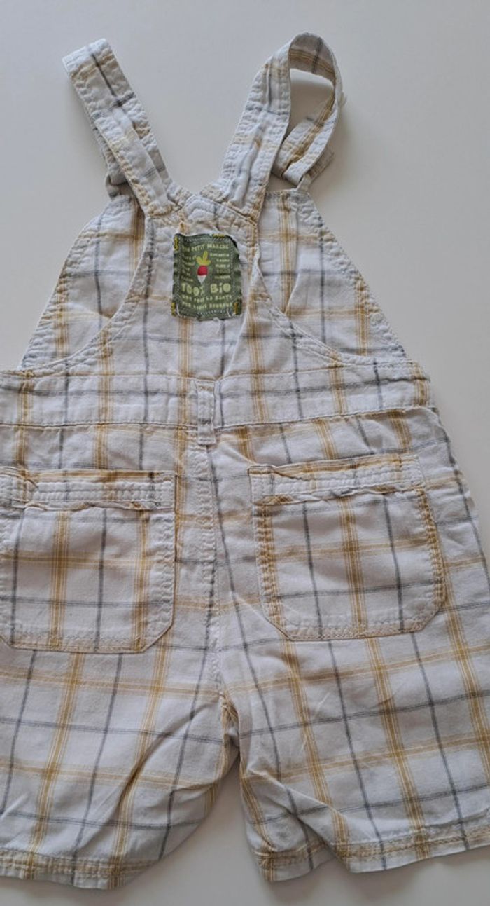 Salopette courte garçon avec bob 12 mois - photo numéro 3