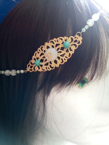 Chaîne bohème cheveux Headband en pierres naturelles