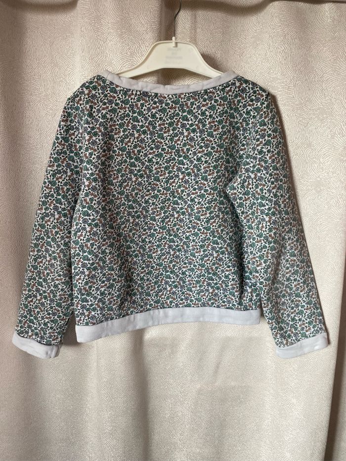 Très joli pull sweat fleuri vert et sequins 8 ans Sergent Major - photo numéro 7