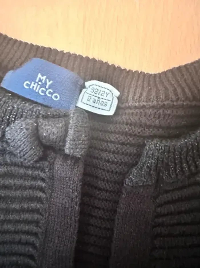 Boléro noir côtelé Chicco 2a - photo numéro 3