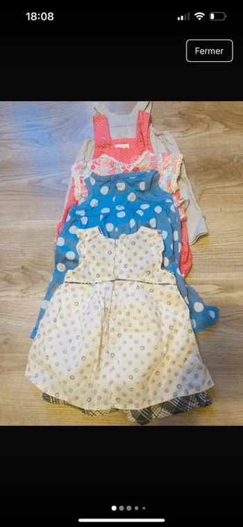 Lot 4 robes été fille - 6/9 mois 🩷