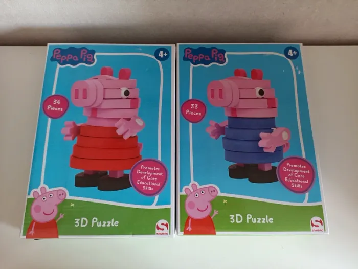Lot 2 puzzle 3D Peppa pig