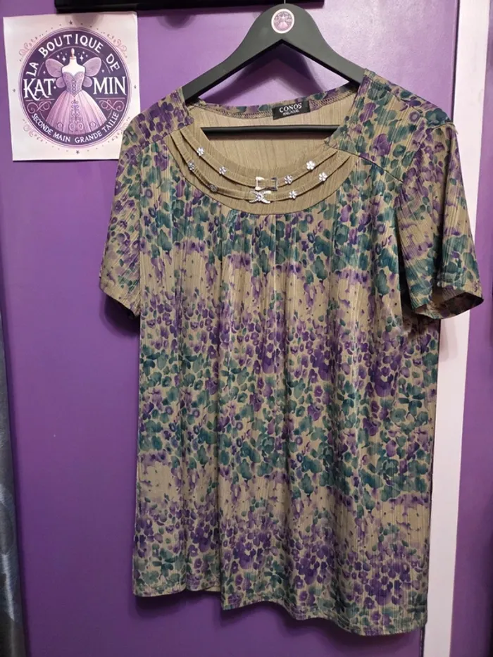 Blouse manches courtes extensible T46 Conos
