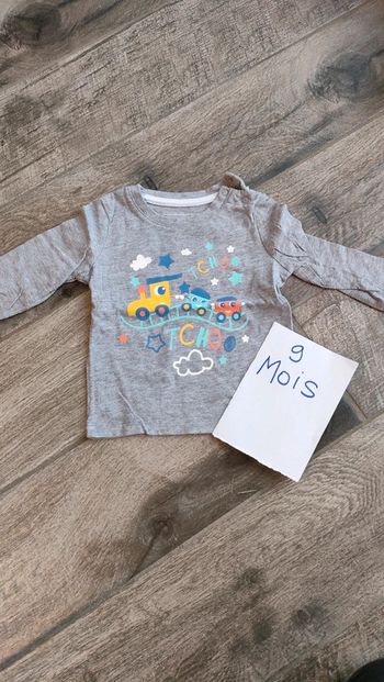 T-shirt manches longues motif train