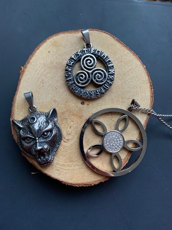 Pendentif collier en acier inoxydable