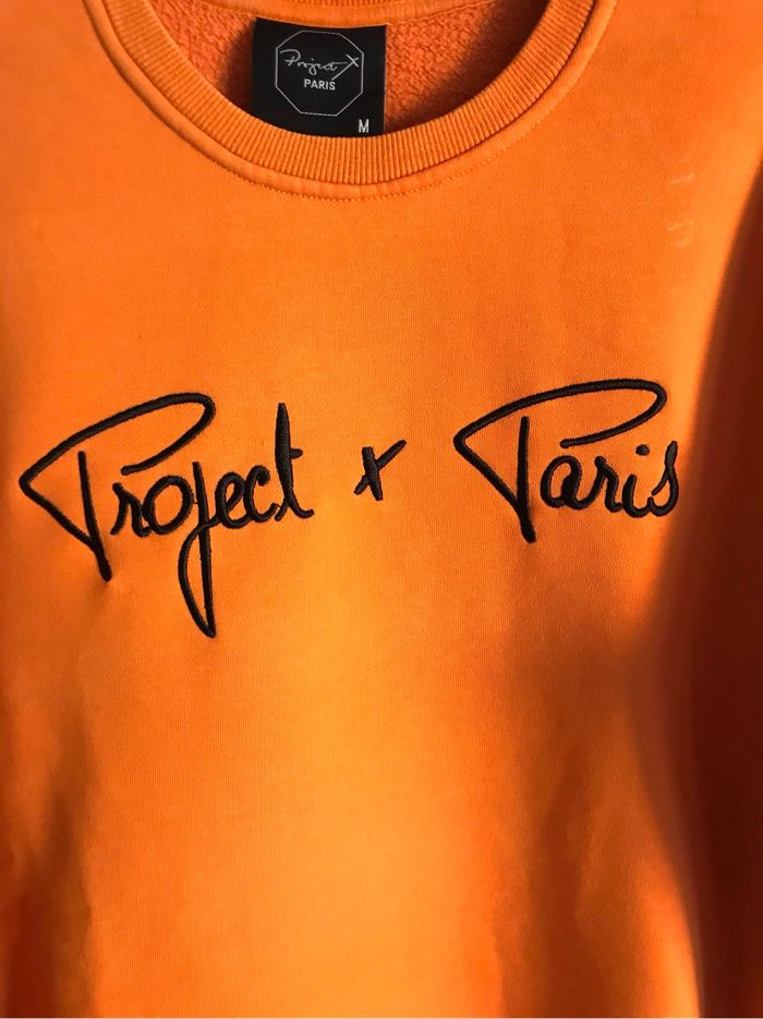 Sweat orange homme Project x Paris taille M - photo numéro 3