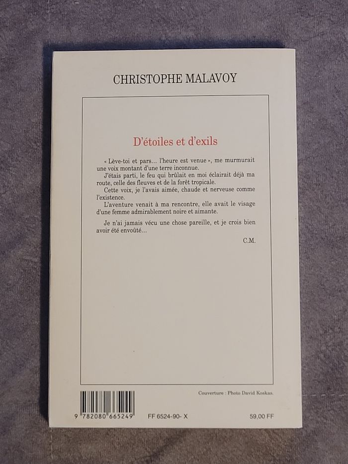 D'étoiles et d'exils christophe Malavoy - photo numéro 2
