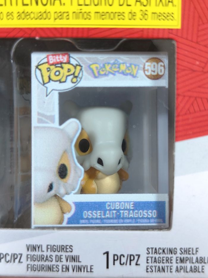 Boite De 4 Bitty Pop! Pokémon - Pikachu Vaporeon Caterpie Cubone - photo numéro 5