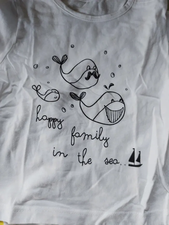 Lot de 3 tee-shirts manches courtes en coton 9 mois - photo numéro 3