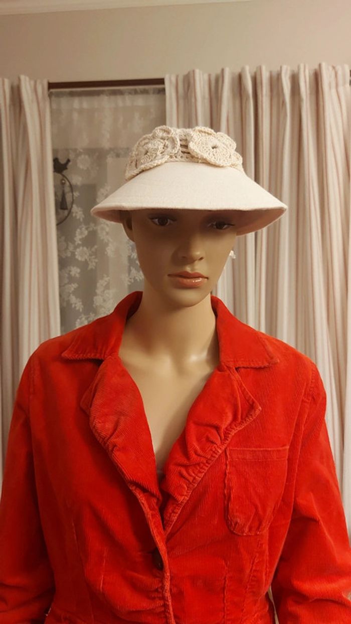 Veste rouge velour Essentiel Antwerp taille 40 - photo numéro 2