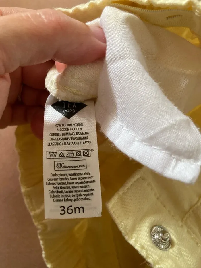 Pantalon jaune clair 36 mois - photo numéro 5