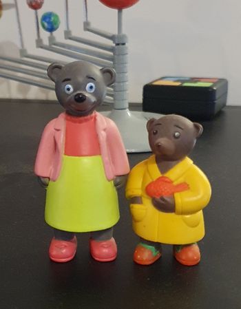 2 figurines petit ours brun