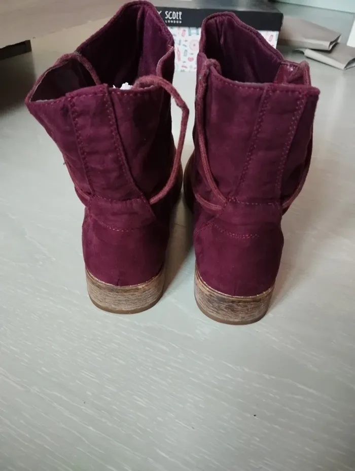 Bottines bordeaux - photo numéro 2