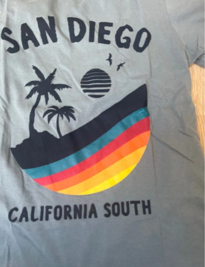 Teeshirt Kiabi San Diego gris anthracite/bleu - photo numéro 4