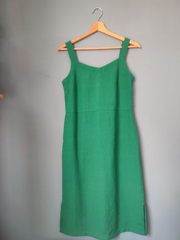 Robe en lin verte taille 36