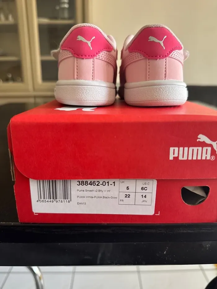 Baskets Puma enfant roses – pointure 22 (US 6C / UK 5) - photo numéro 5