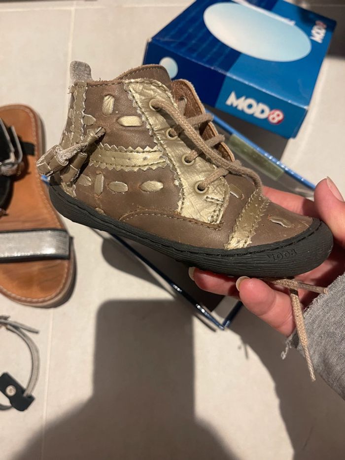 Bottillons en cuir marron mod8 taille 22 très bon état - photo numéro 4