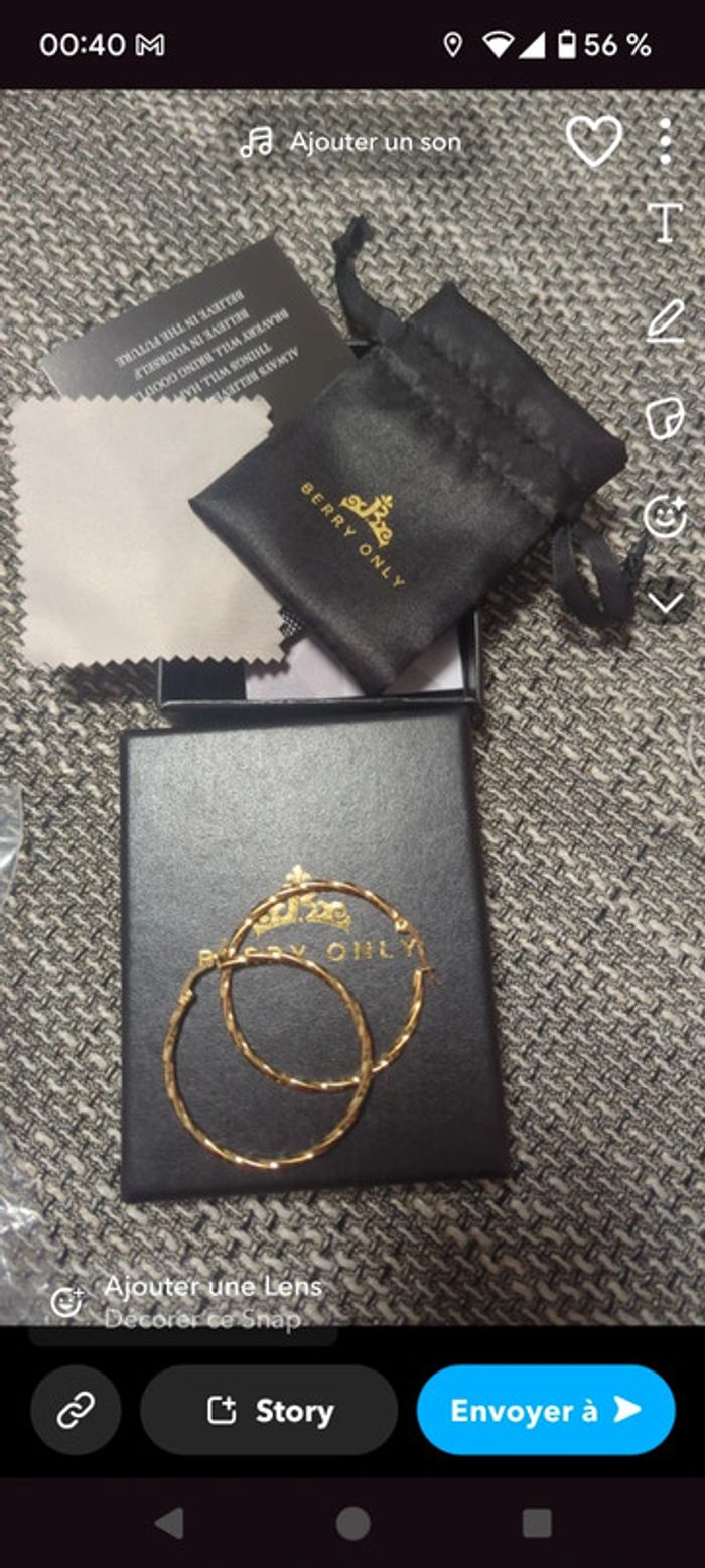 Boucles d'oreilles créoles torsadé - photo numéro 3