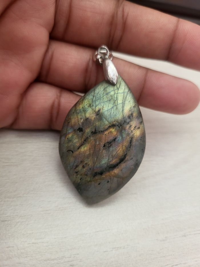 Pendentif labradorite, pierre de protection - photo numéro 4
