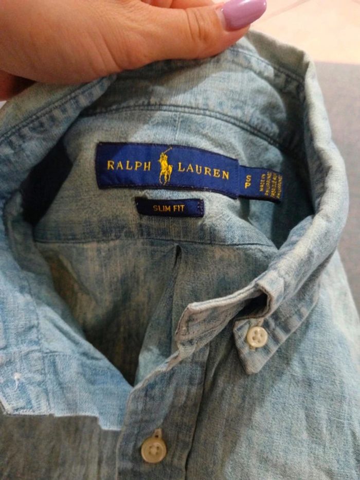 C46 chemise bleu Ralph Lauren S - photo numéro 4