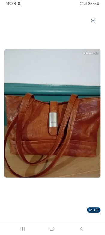 Sac en cuir camel