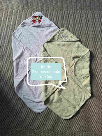 Lot de 2 capes de bains - mixte