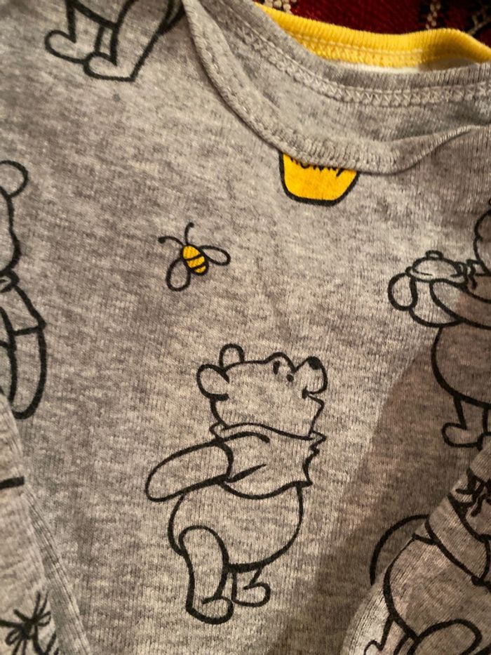 Lot mixte exclusif Bodys Winny Poo, Disney 100% coton 9 mois a 12 mois - photo numéro 6
