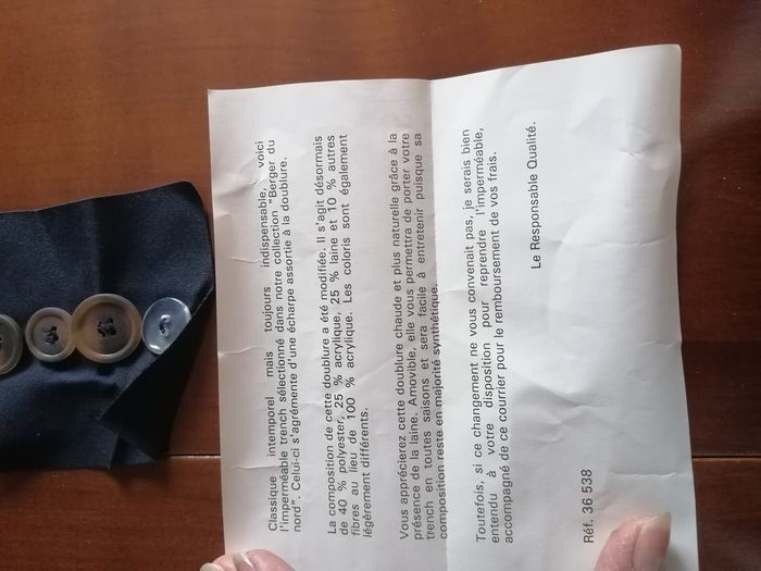 Imperméable trench classique taille 44 berger du nord - photo numéro 7