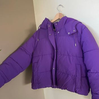 Doudoune violette BZB Taille L rembourrage chaud coupe courte V050