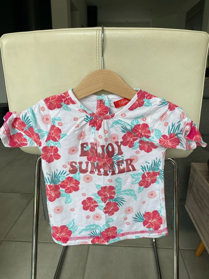Lot de 3 tee-shirts manches courtes 12 mois - photo numéro 2