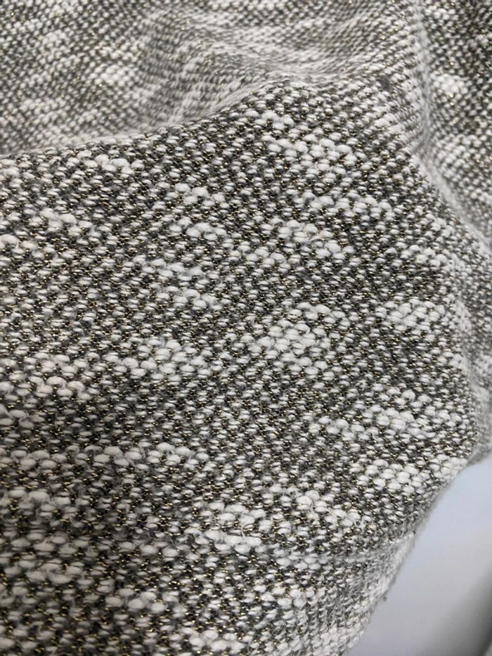 Naf Naf pull S 36 gris avec col noir - photo numéro 6