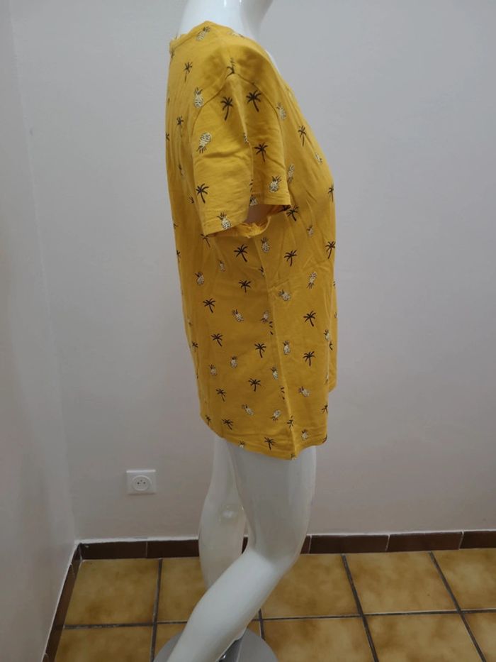 T shirt manches courtes Esprit jaune à motif taille L - photo numéro 7