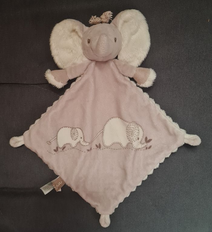Doudou plat losange Éléphant Fiffan - Éléphants- Simba