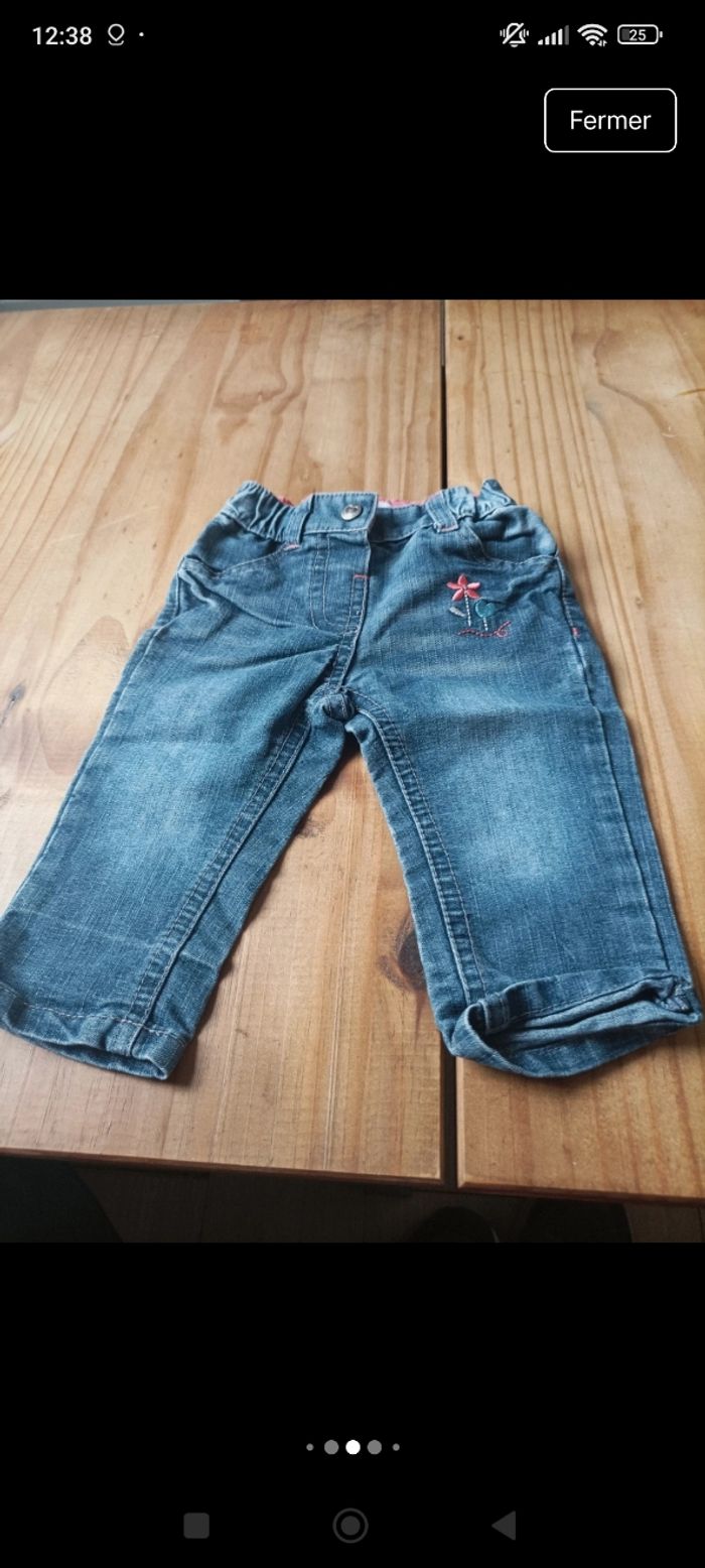 Lot de pantalon short et 1 collant bébé fille - photo numéro 5