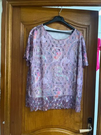 Tunique légère mauve taille Xl