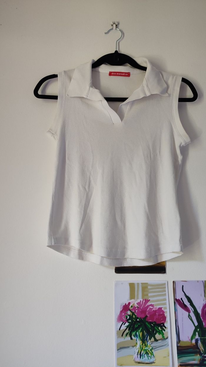 Débardeur blanc XS Manoukian - photo numéro 3