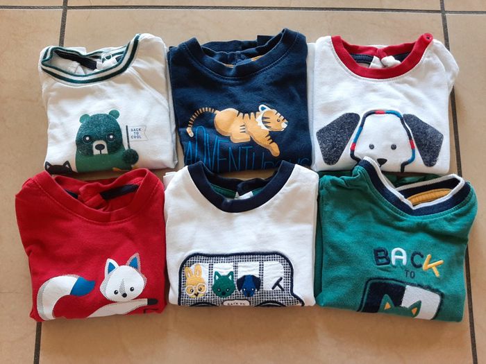 Lot de 6 tee shirts manches longues 3 mois