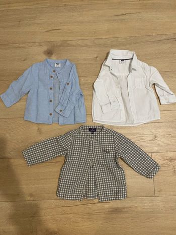 Chemises garçon 12 mois