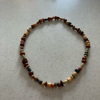 Collier perles en bois