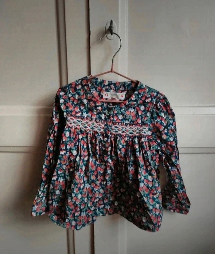 Blouse fleurs, Bonpoint, 3 ans - photo numéro 2
