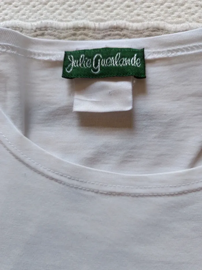 T-shirt Julie Guerlande 100% coton broderie t.L - photo numéro 5