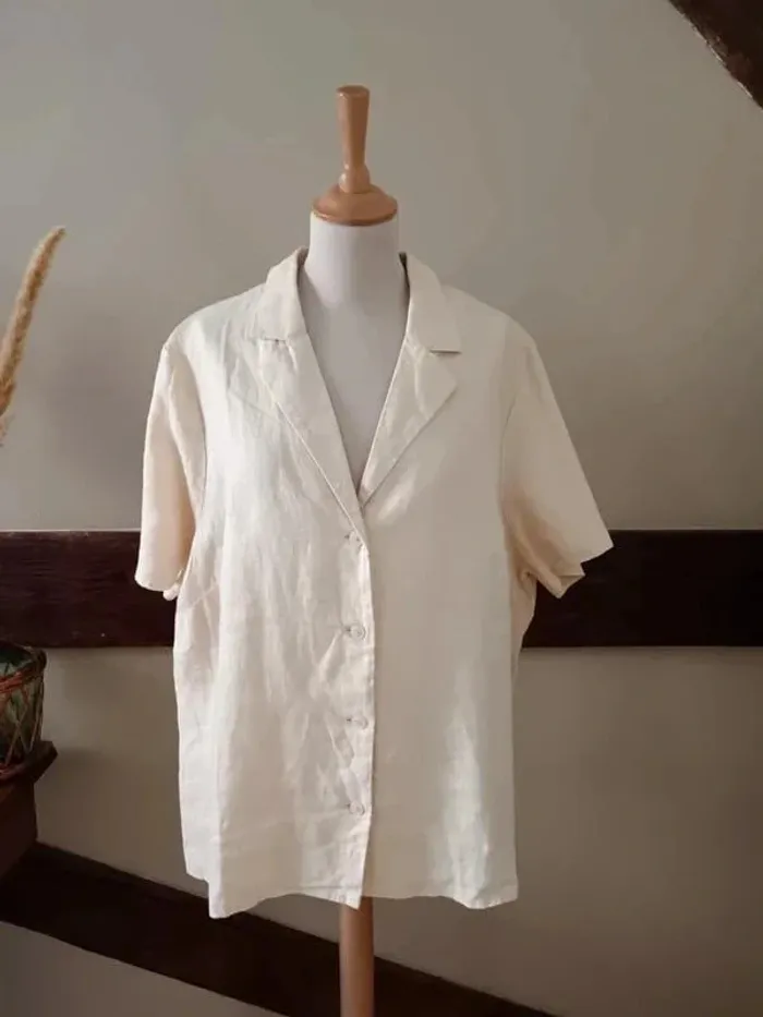 Chemise rose très pâle lin La Redoute - photo numéro 4