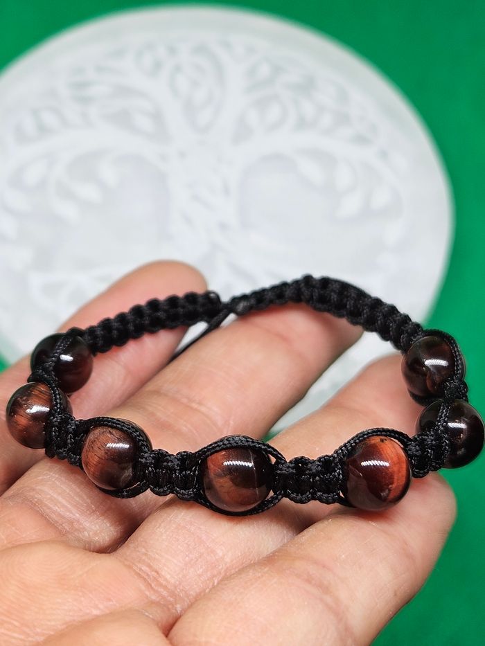 Macramé Bracelet en Oeil de Taureau - photo numéro 5