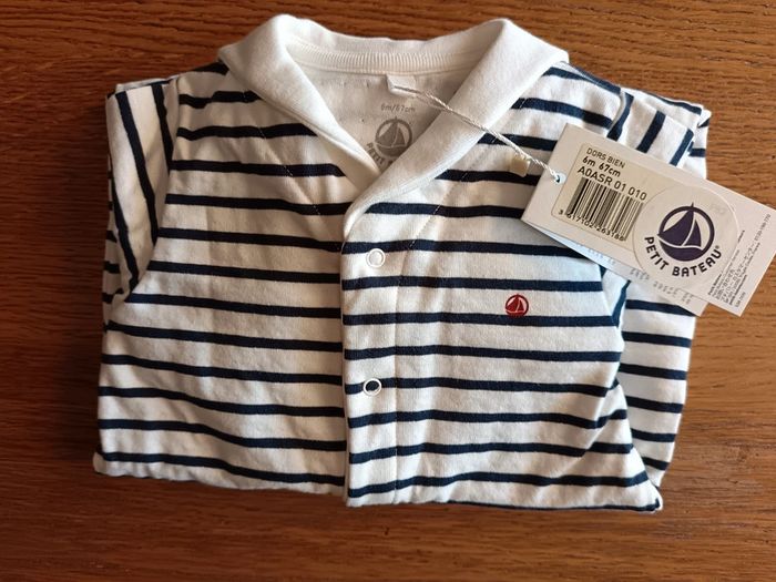 Pyjama petit bateau 6 mois style marinière - photo numéro 6