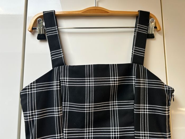 Robe noire quadrillée Divided H&M - Taille 36 - photo numéro 2