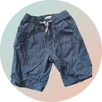Short bleu en toile Taille 8 ans