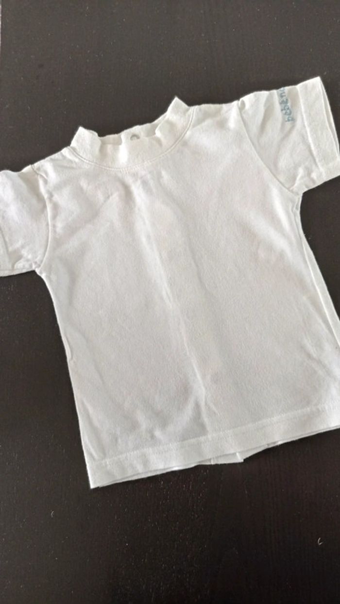 Tee short blanc 6 mois mixte