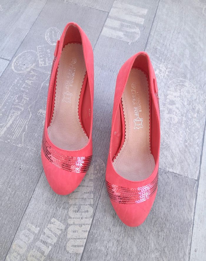 Escarpins à talon compensée et à sequins - O'Moda Libra Pop - photo numéro 5