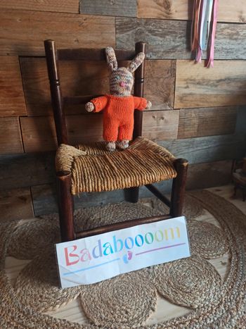 Doudou laine lapin fait main