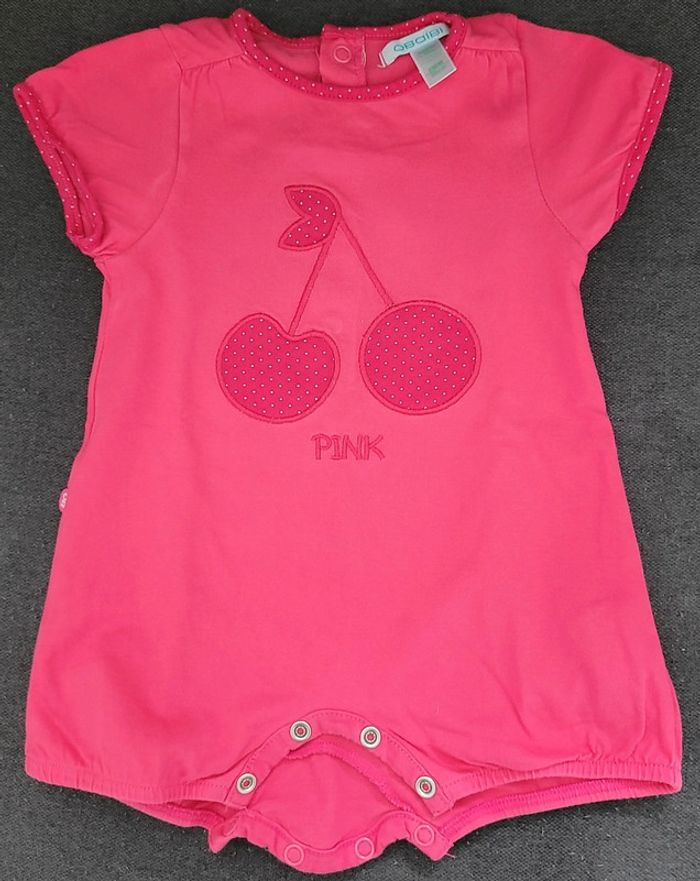 Combishort cerise 6 mois
